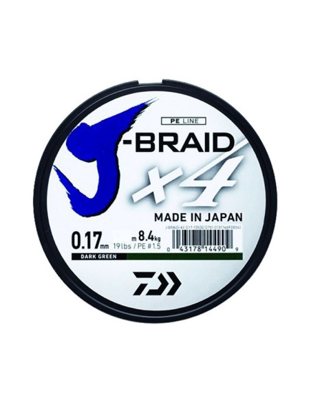 Daiwa J-Braid X4 0.17mm 270m Dark Green